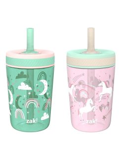 Kelso Tumbler, 15 oz. (2 Pack) (Fanciful Unicorn and Happy Skies)